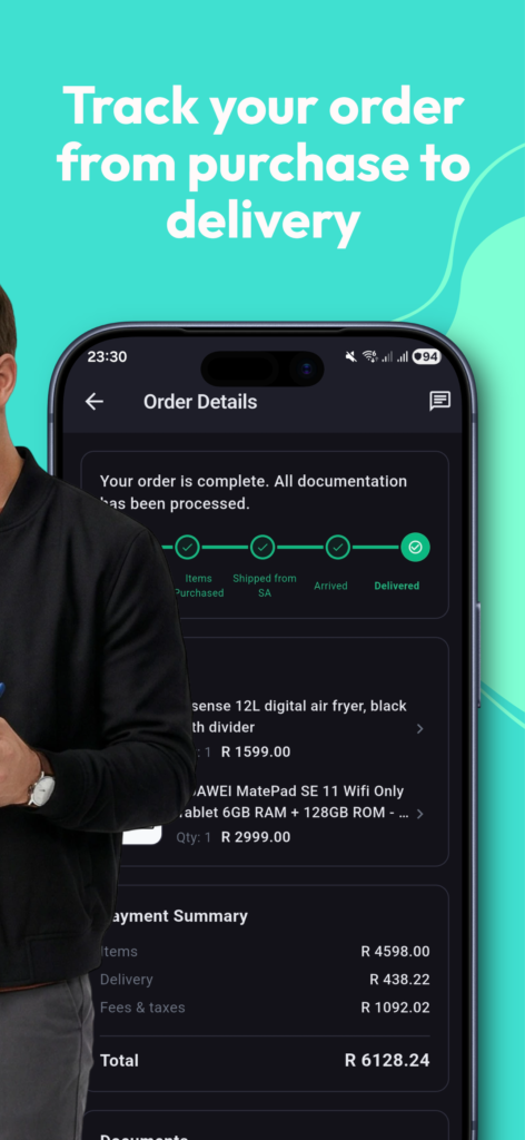 Track your order in real time